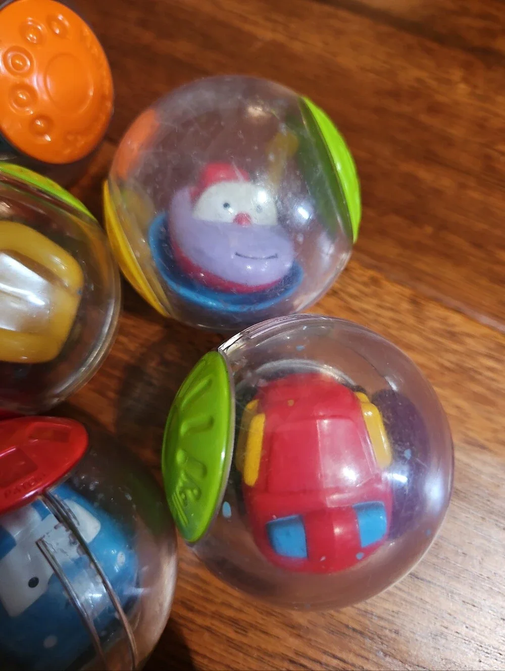Fisher-Price Roll-a-Rounds Ball Toys Lot of 6 Preschool Vehicles Animals